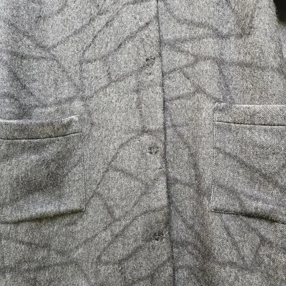 Eileen Fisher Petite Wool Alpaca Blend Coat Black/Gray